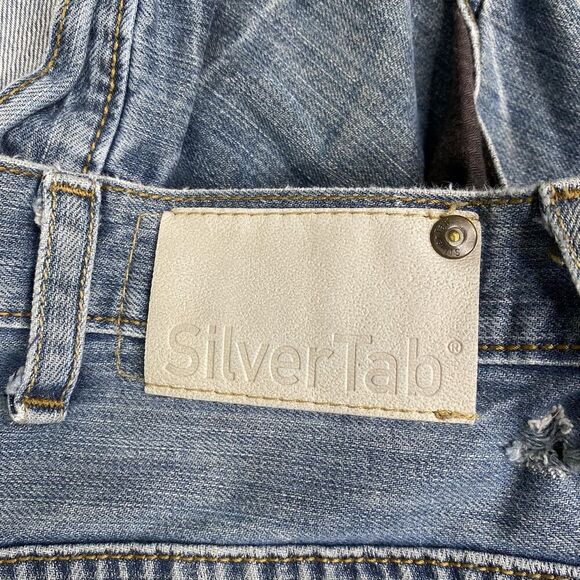 Vintage Levis SilverTab Baggy Jeans Mens 40x30 Blue Denim Distressed 90s Y2K - Picture 5 of 14